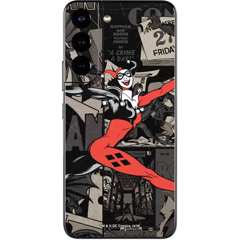 DC Comics Harley Quinn Vintage Action pose pattern Galaxy S22 Skin